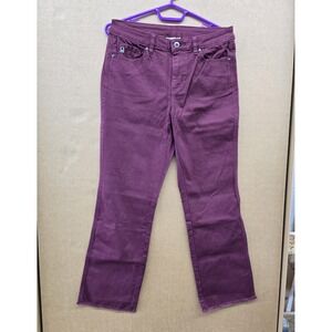 Belle by Kim Gravel Women's Petite Bootcut Dark Wash Stretch Purple Jeans 8P